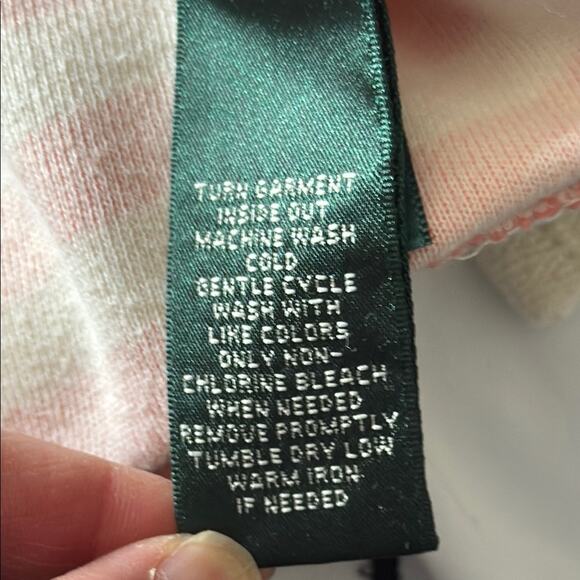 Lauren Jeans Company | Striped Coral and White Women's Sweater Size XS - Picture 5 of 7